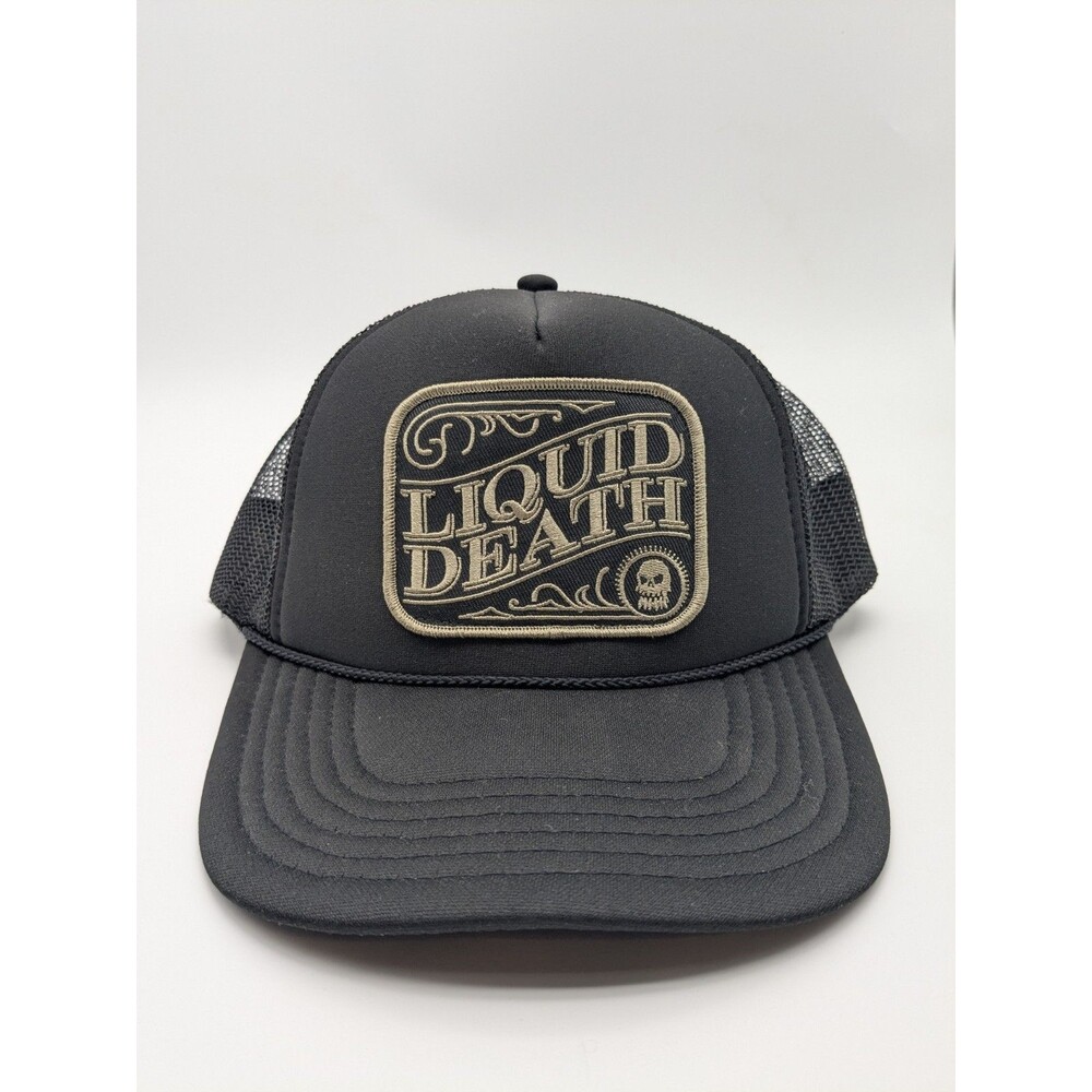 RARE Limited Edition Liquid Death Saloon Truck Stop Trucker Patch Hat Snapback